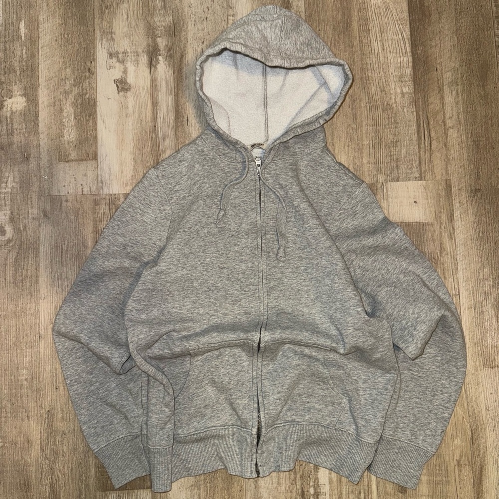 grey old navy zip up